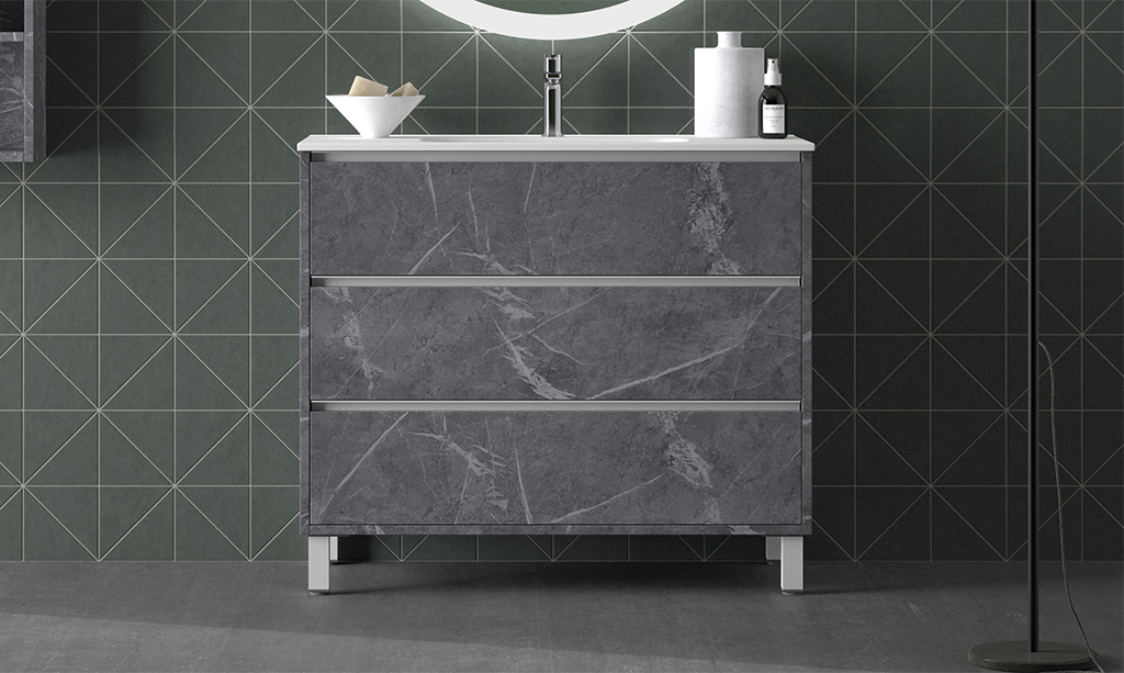 Mueble de baño Vesubio acabado Marquina