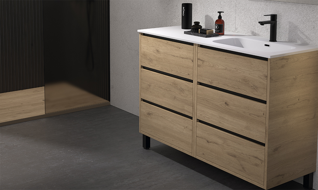 Mueble de baño Vesubio acabado Gold